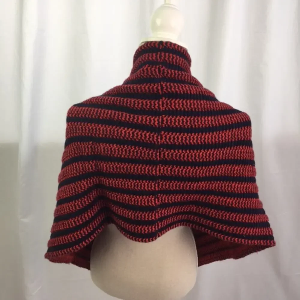 J. Crew Striped Infinity Scarf Red Blue